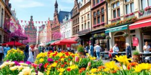 Bruxelles au printemps, événements culturels et vie urbaine.