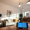Belgian living room with smart home automation devices