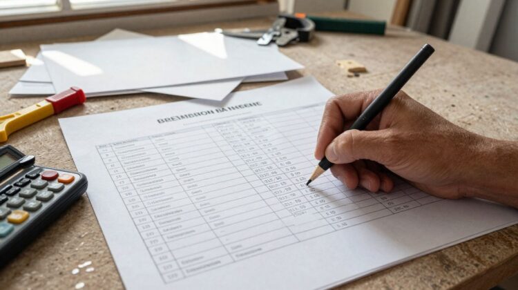 Devis de travaux pour une maison